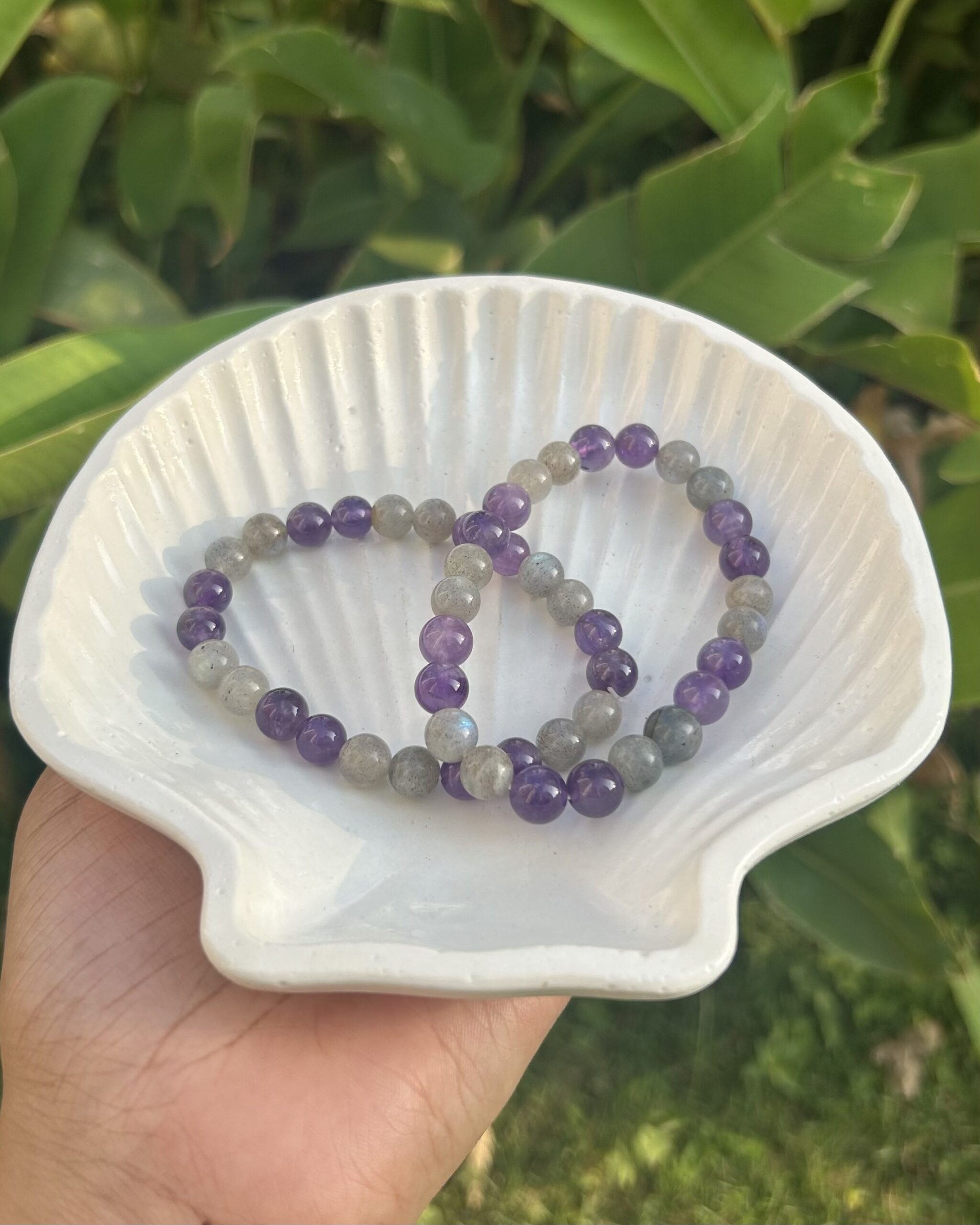 Amethyst and Labradorite Bracelet
